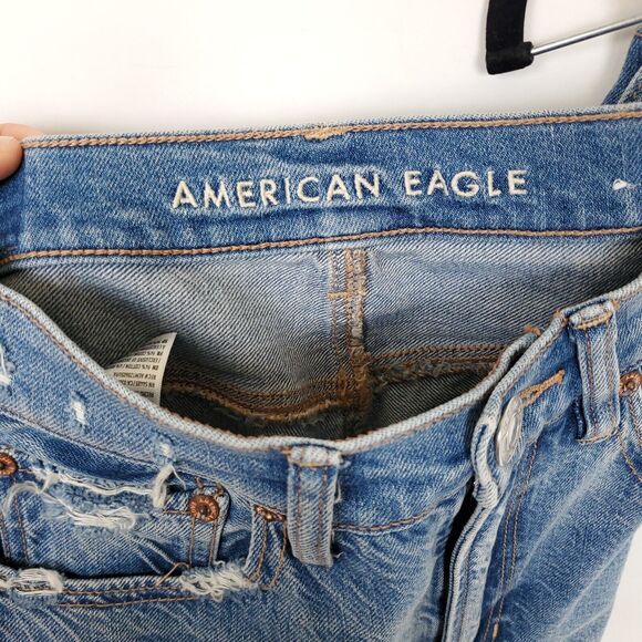 AE AMERICAN EAGLE Women's Size 4R Super High-Waisted Baggy Wide-Leg Jeans Trendy - Picture 11 of 16